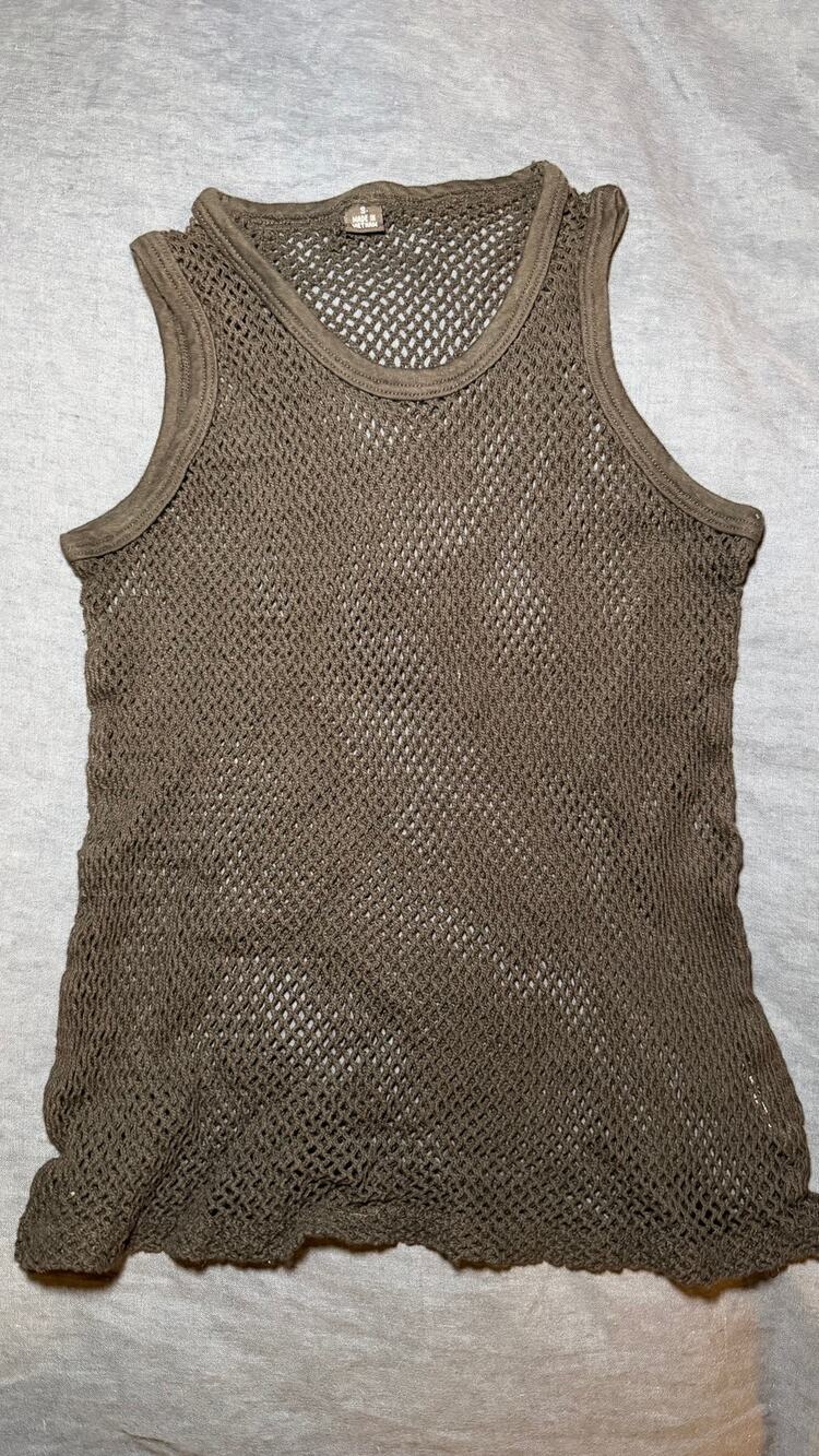 Black Fishnet Mesh Tank Top Size Small